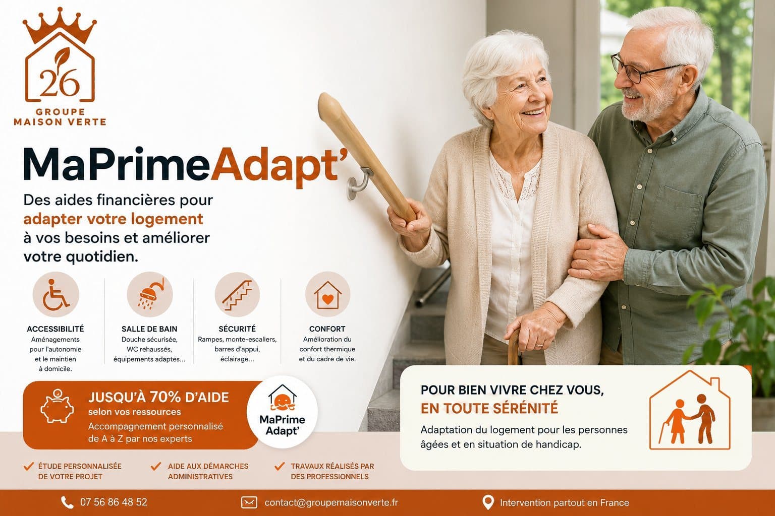 MaPrimeAdapt' : jusqu'à 70 % d'aide pour adapter votre logement — Groupe Maison Verte
